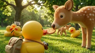 奈良県の奈良公園に似た場所が、アヒルの世界にもあるみたい