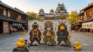 愛知県の名古屋城に似た場所が、アヒルの世界にもあるみたい
